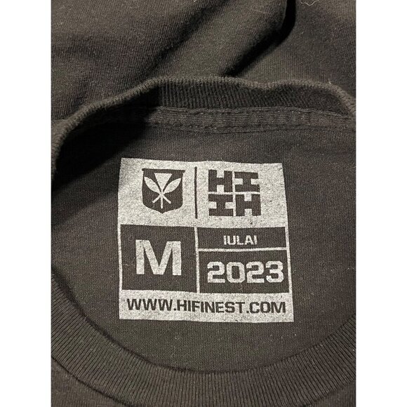 Hawaii Finest Dis Ourland Black Graphic Tee Shirt Mens Medium 2023 Cotton EUC - Picture 5 of 5